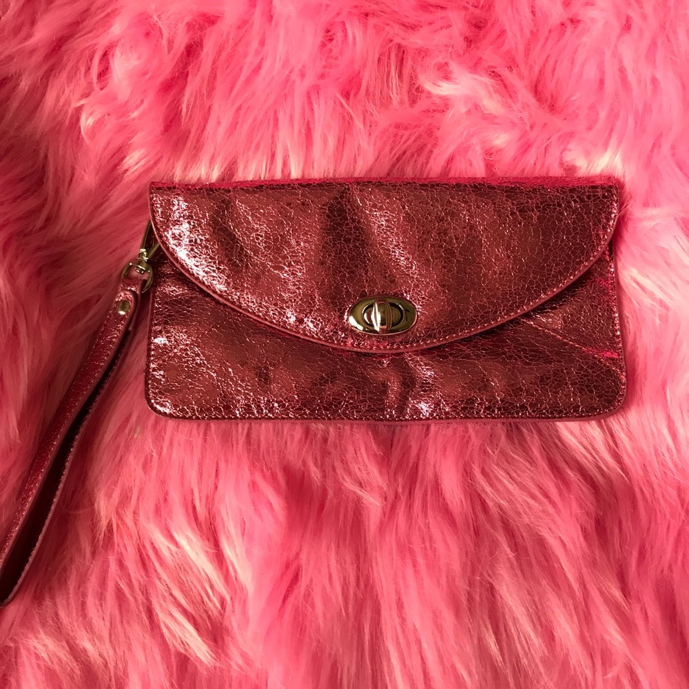 Sorel Pink Leather Wristlet